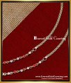 MAT290 - Simple Light Weight White and Ruby Stone Ear Chain