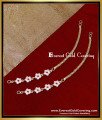 MAT293 - Latest White and Ruby Stone Flower Design Ear Chain