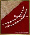 MAT295 - Impon White Ruby Stone 1 Gram Gold Ear Chains Design