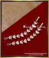 MAT296 - Impon Ad Stone Side Mattal Ear Chain for Wedding