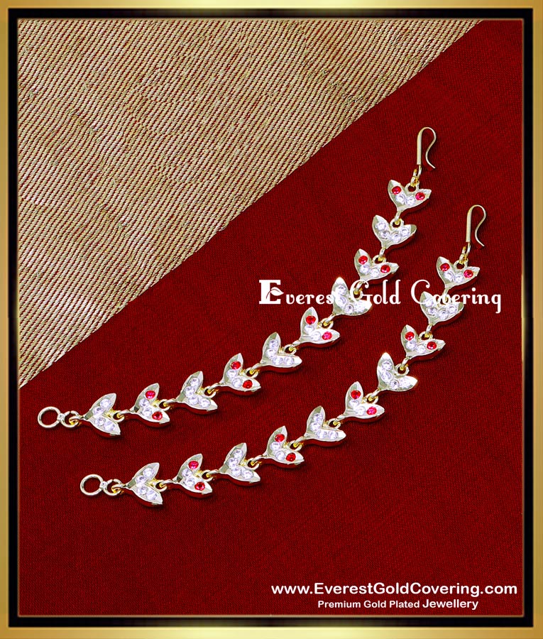MAT297 – Latest Leaf Design Impon Ear Chain Gold Design