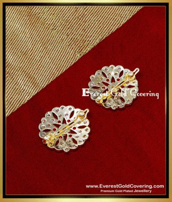 MAT299 - Impon Flower Jada Billalu Hair Accessories for Bride