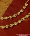 MAT30 - Latest Impon Bridal Wear Red and White Stone Mattal Design Side Ear Chain Online