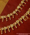 MAT32 - Grand Look Thick Metal Real Gold Butterfly Design Stone Mattal Design Side Ear Chain for Women