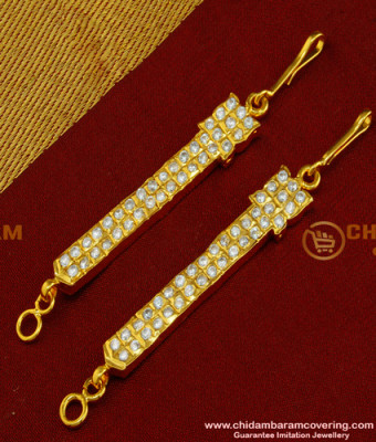 MAT43 - Traditional Impon Gold Design bright look Full White Stone Short Mattal Designs