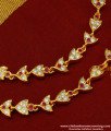 MAT47 - Gold Design 5 Metal High Quality Red and White Stone Mattal Design Side Ear Chain 