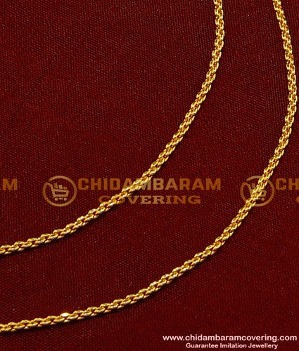 MAT050 - Gold Plated Simple Light Weight Flexible Thin Ear Chain Suththu Maatal Designs Online