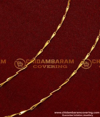 MAT051 - Simple Light Weight Flexible Thin Wheat Design Ear Chain Gold Kan Chain Designs Online