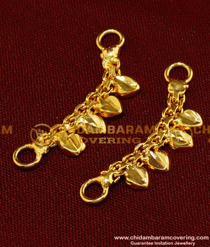 MAT54 - One Gram Gold Short Mattilu Design Side Ear Chain for Women