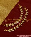 MAT57 - Five Metal Bridal Wear Leaf Design Maatal Stone Ear Chain Model Online