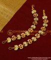 MAT58 - Traditional Impon Bridal Wear Matal Design Gold Plated Stone Side Ear Chain Online