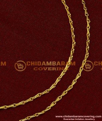 MAT064 - Simple Light Weight Daily Wear Wheat Design Ear Chain Gold Designs Online