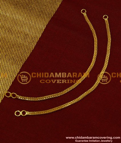MAT065 - Gold Plated Simple Light Weight Flexible Ear Chain Mattal Designs Online