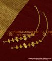 MAT066 - Beautiful Leaf Design Gold Ear Chain One Gram Gold Plated for All Type Earrings