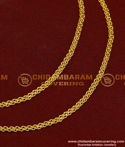 MAT072 - Gold Plated Simple Light Weight Flexible Thin Delhi Chain Ear Chain Mattal Designs Online