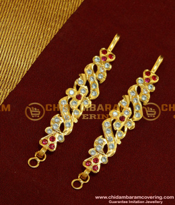 MAT80 - New Fashion Impon Small Impon Matilu Design Gold Ear Chain Panjalogam Jewellery 