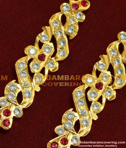 MAT80 - New Fashion Impon Small Impon Matilu Design Gold Ear Chain Panjalogam Jewellery 