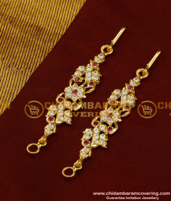 MAT92 - Trendy Impon Short Matilu Designs Ad Stone Five Metal Ear Chain Online