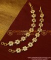 MAT95 - Beautiful Impon Ad Stone Flower Design Geti Mattal Side Ear Chain for Wedding