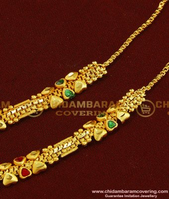 MAT97 - Latest Matilu Designs Gold Forming Enamel Finish Ear Chain Mattal Online