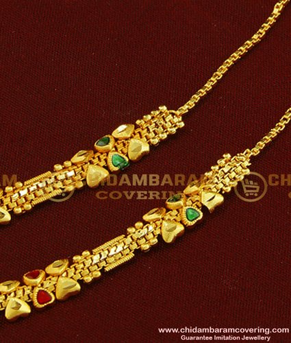 MAT97 - Latest Matilu Designs Gold Forming Enamel Finish Ear Chain Mattal Online