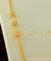 MCHN107 - Trendy CZ White Stone Balls Thaali Kodi Mugappu Chain Gold Covering Jewelry Online