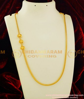 MCHN109 - Buy Latest Gold Plated Plain Golden Balls Mugappu Design Low Price Online
