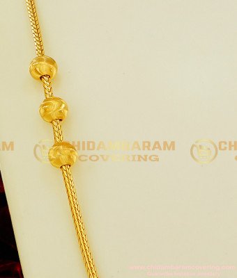 MCHN109 - Buy Latest Gold Plated Plain Golden Balls Mugappu Design Low Price Online