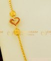 MCHN110 - New Fashion Heart Shape Stone Pendant Mugappu Chain Design for Newly Married Girls 
