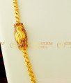 MCHN112 - New Design Full Ruby Stone Peacock Design Mugappu Thali Chain for Women