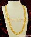 MCHN130 - Beautiful Impon Multi Stone Side Pendant Double Chain String Mugappu Chain Collections Online
