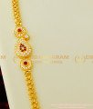 MCHN150 - New Model High Quality Ruby Stone White Stone Mango Shape Mugappu Thali Chain Designs for Women 