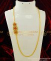 MCHN153 - Latest Daily Wear Ruby Emerald Flower Design Side Mugappu Chain for Women