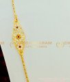 MCHN158 - One Gram Gold Plated Impon Ad Stone Mugappu Chain for Women