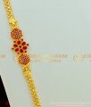 MCHN176 - Trendy Ruby Stone Flower Design Side Locket Mangalsutra Mugappu Chain South Indian Jewellery Online