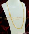 MCHN179 - Latest American Diamond Gold Lakshmi Mugappu Designs Side Stone Pendant with Roll Chain for Women
