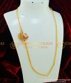 MCHN194 - 24 Inches Attractive Multi Stone Peacock Design Side Locket Gold Covering Mugappu Chain Collections 