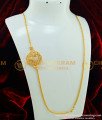 MCHN195 - 30 Inches American Diamond Full White Stone Peacock Design Big Size Pendant Mugappu Chain Online