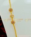 MCHN202 - Indian Jewellery Gold Covering Ad Stone Three Balls Design Mugappu Chain Thali Kodi Chain