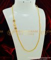 MCHN203 - One Gram Gold Plated White and Ruby Stone Balls Design Side Locket Thali Saradu Chain Online