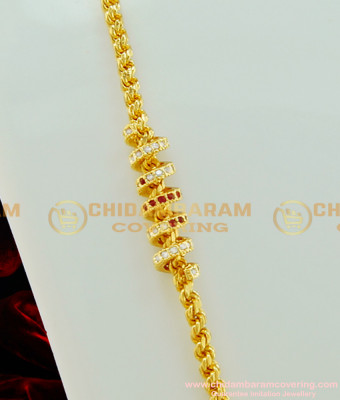 MCHN206 - Thali Kodi Chain Spiral Mugappu Gold Plated Mugappu Chain Indian Imitation Jewellery