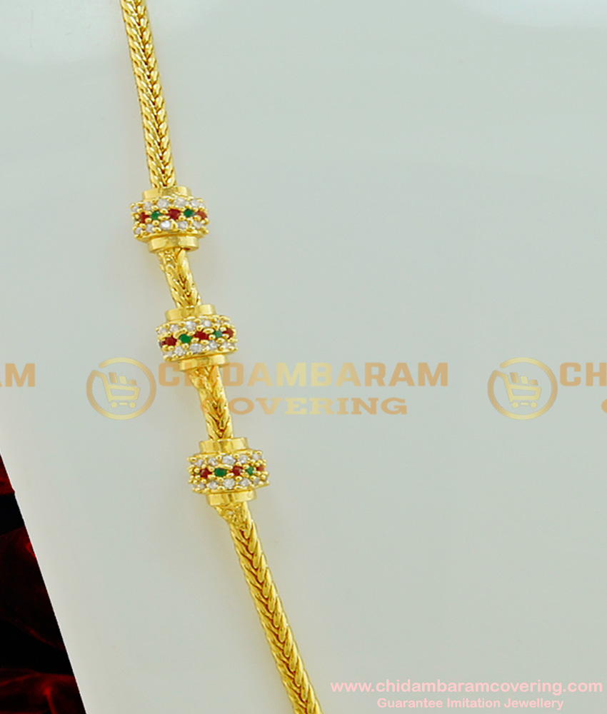 MCHN211 - Beautiful Design Daily Wear Mini Roll Mugappu Model With Chain at Low Price