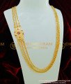 MCHN226 - Beautiful Flower Design Impon Ruby Stone Mugappu 3 Line Gold Plated Chain Buy Online