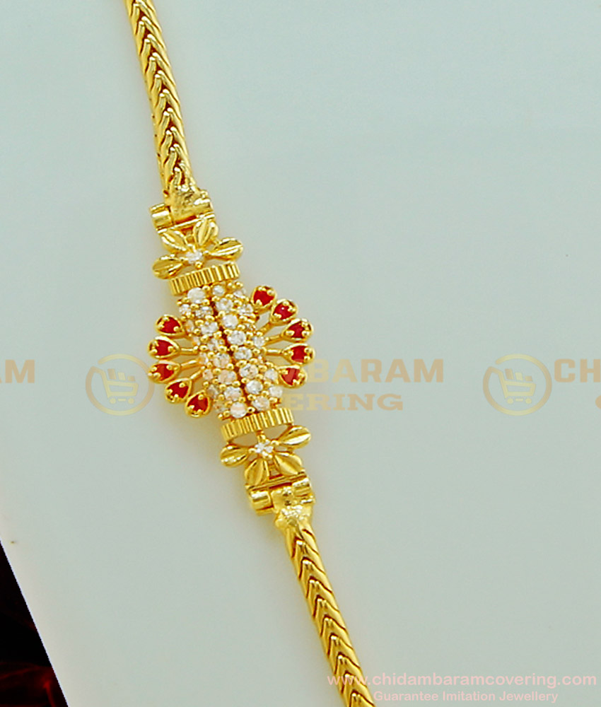 MCHN234 - Cute Daily Wear Simple Design Mugappu Chain South Indian Jewellery Buy Online
