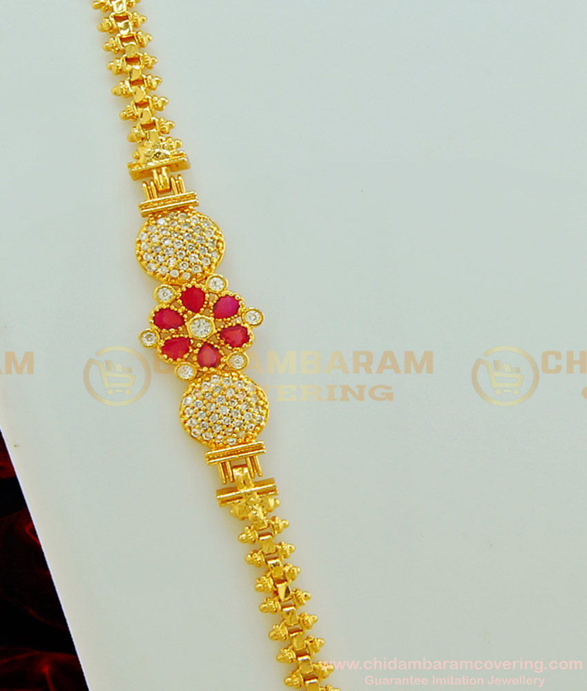 MCHN236 - Mugappu Chain Latest Designs Gold Plated Mugappu Thali Chain For Women 