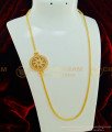 MCHN243 - New Trendy Multi Stone Flower Design Round Mugappu Thali Chain Guaranteed Jewellery