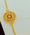 MCHN245 - New Arrival Round Multi Stone Side Pendant Attractive Designer Mugappu Chain for Women 