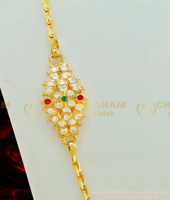 MCHN247 - 30 inches Buy Gold Design Impon Mugappu Chain Chidambaram Covering Jewellery