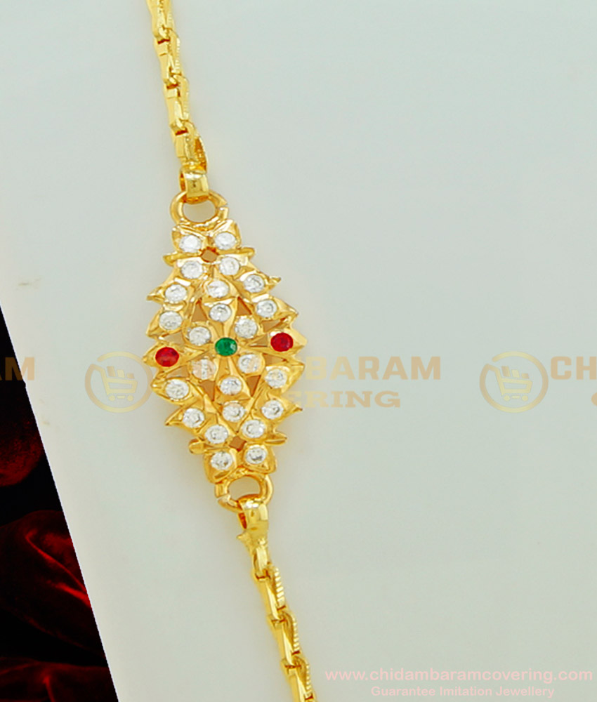 MCHN247 - 30 inches Buy Gold Design Impon Mugappu Chain Chidambaram Covering Jewellery