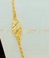 MCHN257 - Daily Wear Light Weight Simple Impon White Stone Mugappu Chain for Women